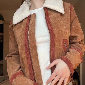 Genuine suede leather jacket NWT
